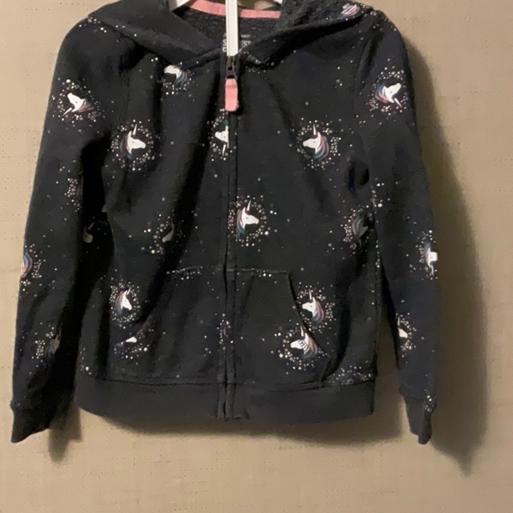 Jumping Beans Black Patterned Hoodie Sweatshirt